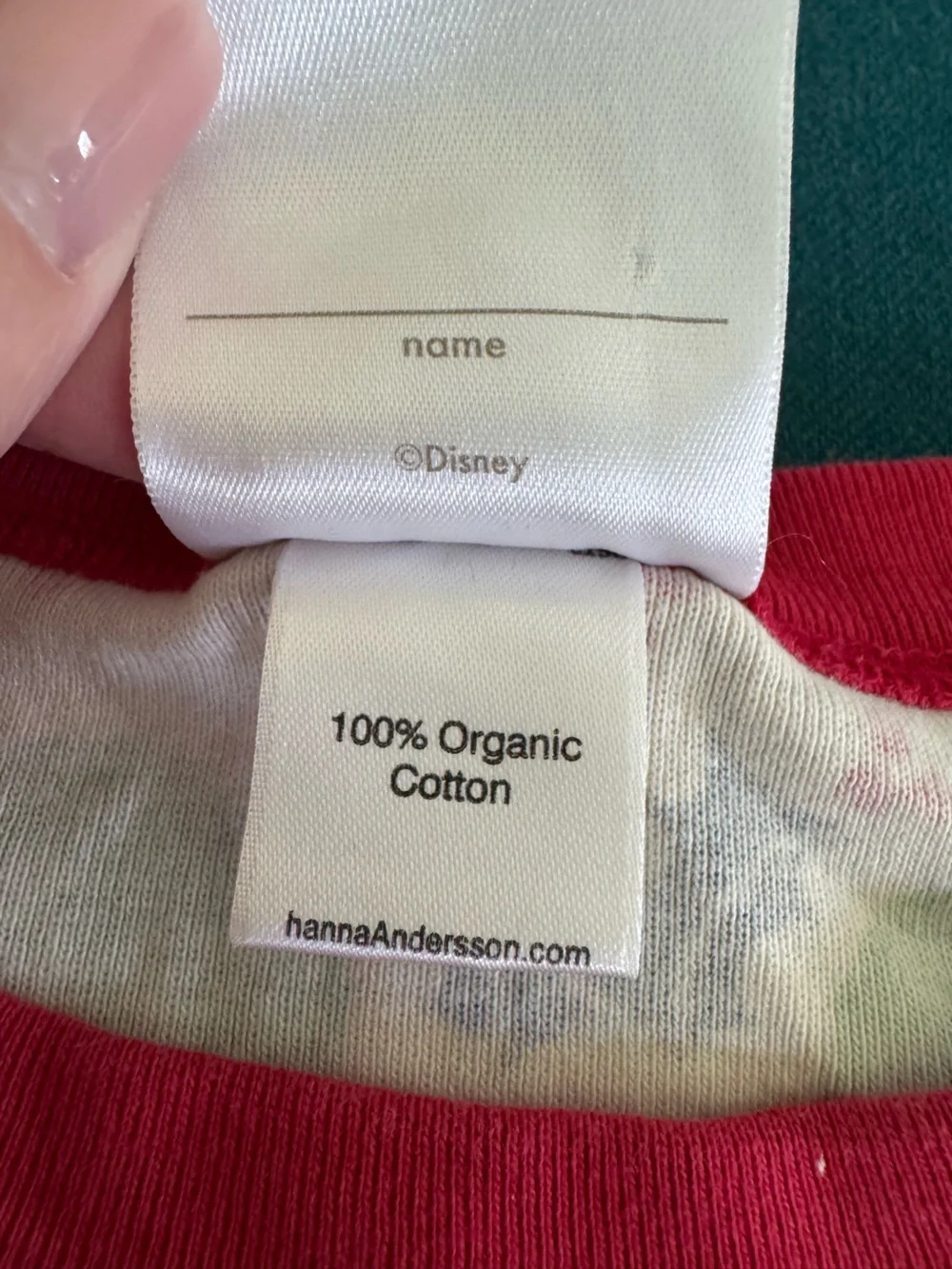 Hanna Andersson Disney Holiday Pajamas Girls Size 160 / 14